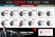 SPORTS TOURING SPORTS PERFORMANCE RECREATIONAL VEHICLE 4 … tyre range.pdf · The latest design for the prestige driver. A long wearing tyre design delivering ultra low noise motoring