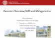 Genomics Overview/WGS and Metagenomics€¦ · Genomics Overview/WGS and Metagenomics Martin Wiedmann Gellert Family Professor of Food Safety Department of Food Science Cornell University,