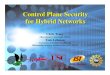 Control Plane Security for Hybrid Networks · • Data channels may be operating at layer 1 and layer 2, but … • Management and control channels operate at layer 3! – Protocols