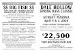 6th Annual Byrdstown $$ BIG FISH $$ DALE … · 2020-03-04 · $$ big fish $$ $500 each day awarded for the biggest bass — either species! dale hollow hosted by: saturday: 7am to