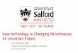 How technology is Changing Microfinance · 11/21/2017  · Why Does Fintech matter now? 1. Crises of legitimacy for microfinance providers. 2. Marginalisation of community finance