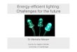Energy-efficient lighting: Challenges for the future...Energy-efficient lighting: Challenges for the future Dr Michelle Moram Centre for Gallium Nitride University of Cambridge 19