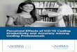 Perceived Effects of ICD-10 Coding Productivity and ...study, 67.9 % noted a decrease in productivity (n=106), 5.8% an increase in productivity (n=9), and 26.3% no change in productivity