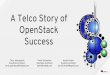 A Telco Story of OpenStack Success...A Telco story of OpenStack success Turbo-charging OpenStack for NFV workloads Windmill 101: Ansible-based deployments for Zuul / Nodepool Simpler