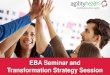 Transformation Strategy Session - AgilityHealth · Transformation Strategy Goal: Education on the EBA Pillars and how to define a Business Agility Transformation Outcomes: • Understanding