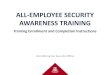 ALL-EMPLOYEE SECURITY AWARENESS TRAINING · • You have completed All-Employee Security Awareness Training. You will receive an email within 24 hours confirming completion. • If
