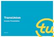 TransUnion/media/Files/T/...TransUnion is a Leading Provider of Risk and Information Solutions ¹ Total consolidated revenue as reported, net of intersegment eliminations. Segment