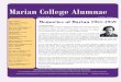 Marian College Alumnae EDITION 5 JUNE 2017 Memories of … · 2017-06-07 · Marian College Alumnae EDITION 5 JUNE 2017 This edition: Memories of Marian 1957-1959 By Patricia Wale