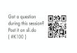 Got a question during this session? Post it on sli.do ( # ... · Future future = ex.submit(() -> longProcessing()); ... Completable [0] No Added afterward Web service