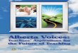 Alberta Voices - Alberta Teachers' Association€¦ · Development program area of the Alberta Teachers’ Association completed the analysis of the Alberta data for this project