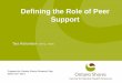 Defining the Role of Peer Support - Ontario Shores Centre ... · they viewed the role of Peer Support to be by ranking the 16 scopes to the right • 1:1 recovery support • Peer