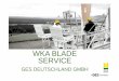 WKA BLADE SERVICE - Sparesinmotion.com · │ Company Presentation │ A Company WORKS AT TOWERS HIGH-PRESSURE WATER JET TECHNOLOGY • Complete removal of corrosion at any position