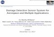 Damage Detection Sensor System for Aerospace and Multiple ...€¦ · John F. Kennedy Space Center Dr. Martha Williams* Mark Lewis*, Dr. Tracy Gibson, Dr. John Lane and Dr. Pedro