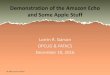Demonstration of the Amazon Echo and Some Apple Stuffpatacs.org/pdf/lg_echo_161210v2.pdf · 2016-12-11 · Demonstration of the Amazon Echo and Some Apple Stuff Lorrin R. Garson OPCUG