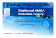 Distributed AMGA Metadata Service - EGI (Indico) AMGA (metadata catalog) gBasf2 (job submission client)