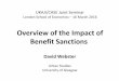 Overview of the Impact of Benefit Sanctionssticerd.lse.ac.uk/dps/case/events/SanctionsWebster.pdf · • Escalated ESA (WRAG) sanctions since 2011 – 2.9% of all claimants in 2014/15