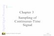 Chapter 3 Sampling of - Prince of Songkla Universityfivedots.coe.psu.ac.th/Software.coe/240-381/slide/DSPCh3.pdf · Sampling of Continuous-Time Signals D ig ita l Sig n a l Pro c