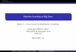 Machine Learning et Big Data - thatit.free.frthatit.free.fr/DIAPOS/0-M1_ML.pdf · Master 1 – Data Science et Mod´elisation statistique Machine Learning et Big Data. Introduction