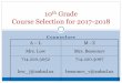 10 Grade Course Selection for 2017-2018 - Oxford …Counselors 10th Grade Course Selection for 2017-2018 A –L M - Z Mrs. Low Mrs. Bessonov 714.220.3052 low_ j@auhsd.us 714.220.3067