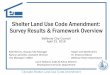 Shelter Land Use Code Amendment: Survey Results ... · Shelter Land Use Code Amendment: Survey Results & Framework Overview Bellevue City Council April 23, 2018 Kate Berens, Deputy