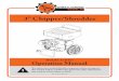 3” Chipper/Shredder - Dirty Hand Tools, Colorado USA...1100 W 120th Ave, Suite 600 Westminster, CO 80234 • 720-287-5182 For Service or Questions Call 1-877-487-8275 720-287-5182