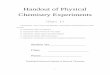 Handout of Physical Chemistry Experimentshxsyzx.dodokon.com › upload › Zhongxin › 201710161053166695.pdf · 1 Handout of Physical Chemistry Experiments （Part I） Experiments