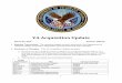 VA Acquisition Regulation Update 2018-05 23, 2018 Number 2008-05 1. Material Transmitted: The attached pages contain revisions to the Department of Veterans Affairs Acquisition Regulation