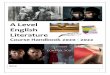 A Level English Literatureintranet.xaverian.ac.uk/Resources/Y12_Prep/English... · Hello and welcome to English Lit at Xavs! We all here in the department hope that this year will