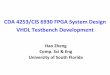 CDA 4253/CIS 6930 FPGA System Design VHDL Testbench ...haozheng/teach/cda4253/slides/vhdl-testbench.pdf · 5 Testbench Defined Testbench= VHDL entitythatapplies stimuli (drives the