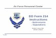 DD Form 214 Instructions - 61FSS at Los Angeles Air Force Base … · 214 This decoration will not show on the DD Form 214 Worksheet Operations Locations cannot be identified on the