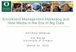 Enrollment Management Marketing and New Media in the Era ... · Enrollment Management Marketing and New Media in the Era of Big Data. What We Will Cover ... Meerkat/Periscope •