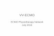 VV-ECMO - ACPRC · VV-ECMO ECMO Physiotherapy Network July 2016. Veno-Venous ECMO • Indicated for potentially reversible, life- ... membrane oxygenator in the ECMO system • Any