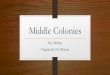Middle Colonies · 2014-08-29 · Religion & Social Characteristics •The middle colonies were home to multiple religious groups, including Quakers in Pennsylvania. •These colonies