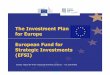 The Investment Plan for Europe European Fund for Strategic ... Gil Tertre - The...The deal benefits from the support of the European Fund for Strategic Investments (EFSI) through which