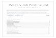 Weekly Job Posting List - Northeast State · 2018-03-29 · Weekly Job Posting List March 26 – March 30, 2018 The Office of Career Services acts as a clearinghouse for job opportunities