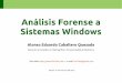 Análisis Forense a Sistemas Windows · Information Security Incident Handling, Digital Forensics, Cybersecurity Management Cyber Warfare and Terrorism, Enterprise Cyber Security
