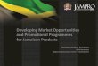 Developing Market Opportunities and Promotional ......Developing Market Opportunities and Promotional Programmes for Jamaican Products Berletta Henlon Forrester 2014 November Regional