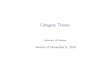 Category Theoryzusmanovich/teach/2019-cat/cat.pdf · Concrete Categories. The Joy of Cats, Online edition, 2004 (referred as Adamek et al.) IG.M. Bergman, An Invitation to General
