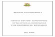 ETHICS REVIEW COMMITTEE OPERATIONAL GUIDELINES FOR ... · Review Committee (hereinafter KU-ERC) to review and clear biomedical research proposals. For the purposes of these guidelines,