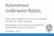 Autonomous Underwater Robots - Bradley Universitycegt201.bradley.edu/projects/proj2015/autonomous... · Autonomous Underwater Robots RYAN LIPSKI, CAMERON PUTZ, AND NICK SIKKEMA ADVISOR: