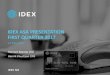 IDEX ASA PRESENTATION FIRST QUARTER 2017 - IDEX Biometrics · 2019-03-06 · IDEX ASA PRESENTATION FIRST QUARTER 2017 12 May 2017 Hemant Mardia CEO. Henrik Knudtzon CFO. 2 ©2017