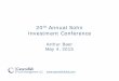 20 Annual Sohn Investment Conference...Supply Chain Services (Group Purchasing Organization or GPO) and Performance Services(ConsultingandSoftware) • Total Member base of 3,400 hospitals
