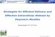Strategies for Efficient Delivery and Effective ... · Strategies for Efficient Delivery and Effective Intracellular Release by Polymeric Micelles Massimo Benaglia ISOF-CNR Bologna