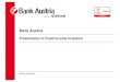 0520 Bank Austria - Investor Presentation 1Q15 EN · Bank Austria – at a glance Bank Austria Highlights as of 31 March 2015 Member of UniCredit since 2005 Leading corporate bank