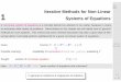 Num. Meth. Iterative Methods for Non-Linear Systems of ... · Iterative Methods for Non-Linear Systems of Equations A non-linear system of equations is a concept almost too abstract