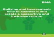 Bullying and harassment: how to address it and create a ...€¦ · bullying and harassment will not be effective if complaints are not taken seriously when people do. ‘Bullying
