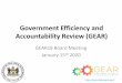 Government Efficiency and Accountability Review (GEAR)Jan 15, 2020  · Chargeback Overview Job Classification Modernization Agency Assessment Timeline Technology Investment Council