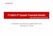 FY2019 3rd Quarter Financial Results...New product launch from the Yu-Gi-Oh! trading card games 20th anniversary project, in light of stimulating the card game series for the upcoming