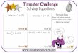 Solving Equations - Miss B's Resouces Free Maths and Numeracy … ·  · 2017-04-14Solving Equations Answers Form and Solve Barry and Kathryn are both thinking of the same number