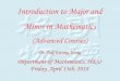 Introduction to Major and Minor in Mathematicshkumath.hku.hk/web/teaching/BSc_III-IV_2017-18_advanced... · 2018-08-06 · Introduction to Major and Minor in Mathematics (Advanced